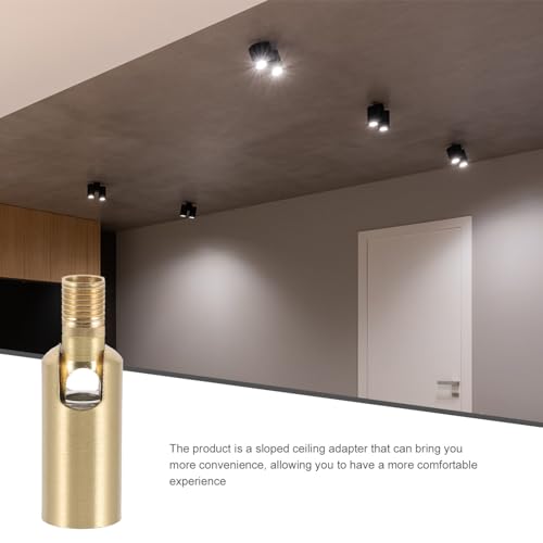 Veemoon 48AVML317U7FFQ497PKW Metal Sloped Ceiling Adapter Light Bulb Changer Rotatable Chandelier Ceiling Pure Copper Pendant Lamps Irregular Lamp Head Lamp Adapters thumb #7