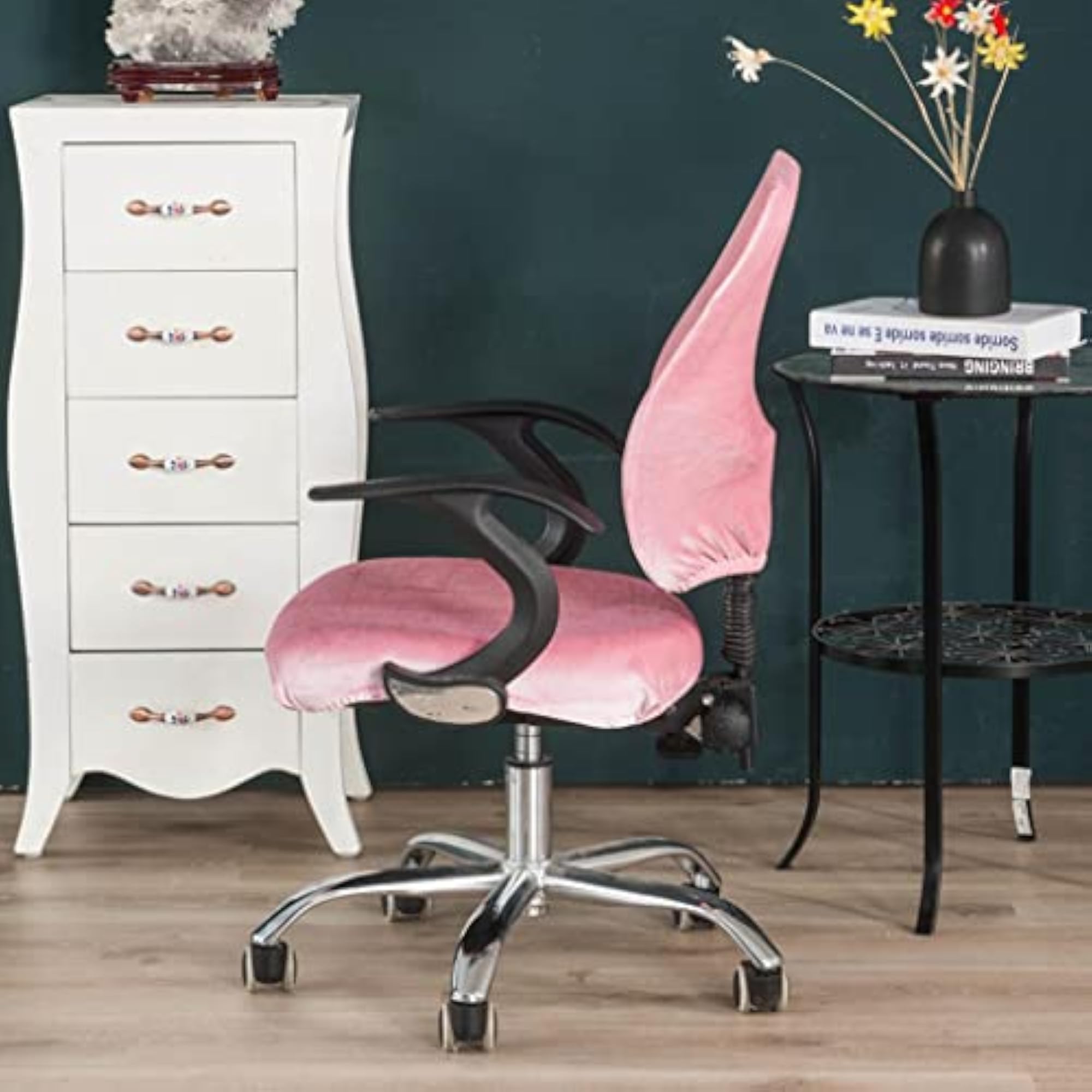 Pink Removable Stretchable Chair Covers