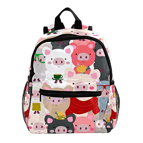 Sac à dos enfants imperméable 30,5 cm avec bretelles confortables motif cochon