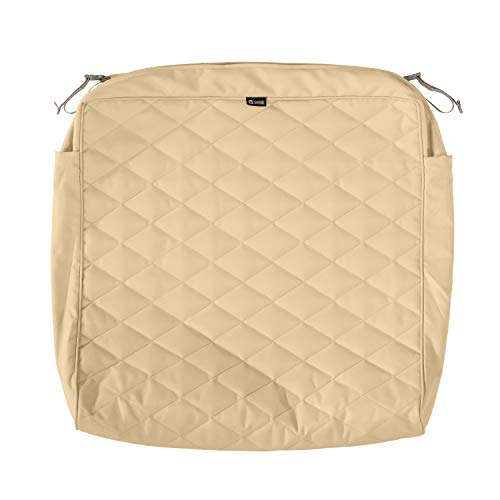 Classic Accessories Montlake - Cojín acolchado para asiento de patio, resistente al agua, 25 x 25 x 5 pulgadas, manzanilla