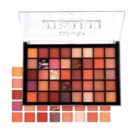 Image of Glam21 Celeste Professional Eyeshadow Palette | All-in-One Eyeshadow Palette & Highly Pigmented | 40 Selected Shades| Matte & Shimmer Shades - 50gm | Heavenly-01