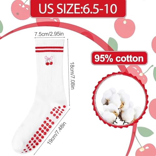 Image of Jspupifip Cute Pilates Socks for Women | Non Slip Yoga Socks with Grips for Barre Workout Athletic Hospital