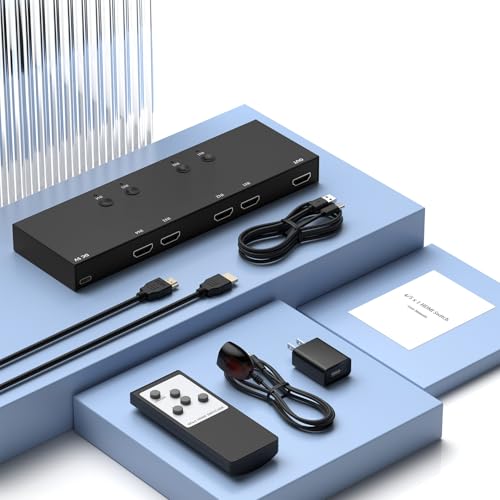 Image of Y.D.F 4 Way HDMI Switch 4k@60Hz HDMI Switcher 4 in 1 Out HDCP 2.0 Manual HDMI 2.0 Hub Supports 3D Compatible with Nintendo Switch /Switch OLED /Xbox / PS5 /4 /3 Blu-Ray Player Fire Stick Roku Apple TV