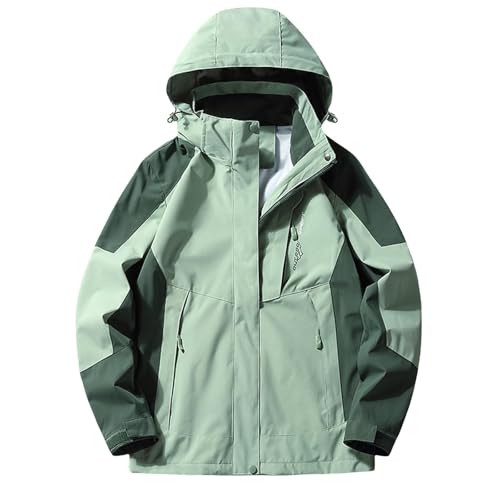Regenjacke Damen Lang Regenbekleidung Wind Ultraleichte Wasserdichter Langer Winddicht Fashion Lang Ärmel Ultraleicht Regenmantel Gefüttert Gefüttert Leichte Sportjacke Damen L