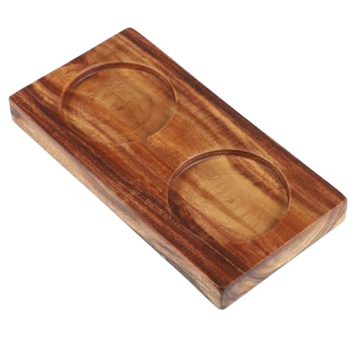 VANZACK Base de Madera para Molinillos de Sal y Pimienta Soporte Antideslizante para Botellas de Salsa Accesorio de Cocina Duradero y Multifuncional para Uso Doméstico y Profesional