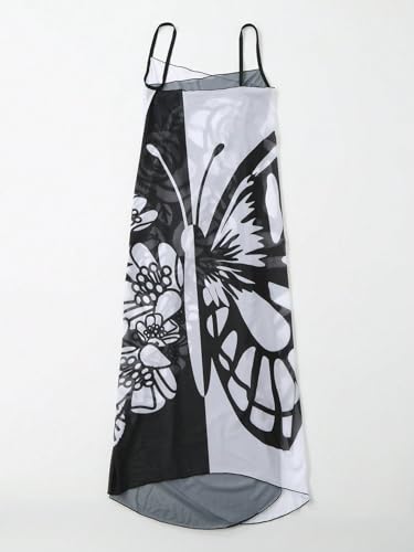 WDIRARA Women's Floral Graphic Print Cover Up Wrap Sleeveless Beach Kimono Coverups4