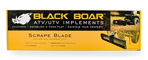 Black Boar Atv/Utv Scrape Blade Implement, Adjusts 0, 7.5 Or 15 Degrees In Either Direction, Use To Cultivte, Establish Food Plot, Maintain Your Land (66005) #TOP3