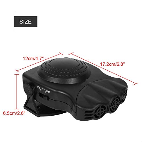 image for Aramox 12V 150W 2 in 1 Car Vehicle Heater Heating Cool Fan Windscreen 