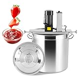 Automatic Food Mixer 25L/6.6 Gal Sauce Stirrer Frying Machine Electric Mixer Machine Commercial Pot Seasoning Bottom Soup Sauce Stirrer for for Making Jam, Sauce (110V)