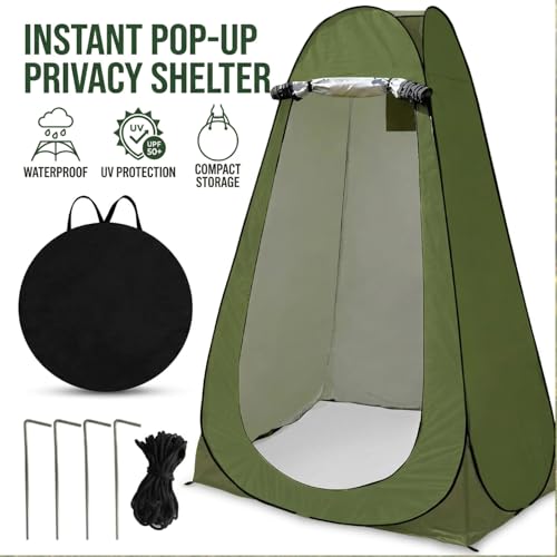 Image of Coku Privacy Shower Tent, Pop-up Portable Camping Tent, Outdoor Toilet Changing Dressing Room, Instant Privacy Shelter for Picnic Waterproof Bathroom