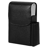 【Material de alta calidad】la funda de almacenamiento de cigarrillos está hecha de piel sintética de calidad y materiales de acero inoxidable. Se puede cerrar y abrir sin problemas.