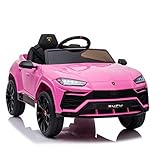 Licensed Lamborghini Urus Kids Ride On Car Toy w/ Parent Remote Control, Electric Cars for Kids 12V Motor Rechargeable, Foot Pedal , Spring Suspension, Led Headlight，Birthday Gift.