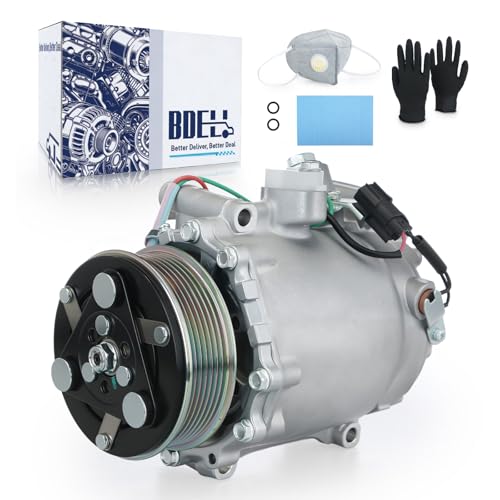 BDELI Air Conditioner AC Compressor Compatible with 2012-2015 Honda Civic L4 2.4L 2007-2014 Honda CR-V L4 2.4L for 2007 2008 2009 2010 2011 2012 Acura RDX L4 2.3L CO4920AC 38810RWCA01