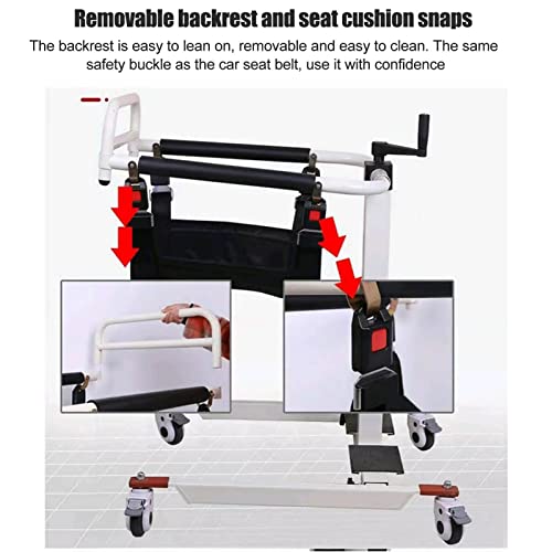 Seveni Wheel Lift Chair Patient Lift Transfer Machine Elderly Transport Chair Handicap Car Assist, Bathroom Wheelchair, Patient Lift For Home, Patient Lift Aid, Toilet Aids For Elderly #TOP6