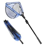 SANLIKE 玉網 タモ網 折り畳み式 ランディングネットガラス繊維 ワンタッチネット 3段階 伸縮式 調節可能 釣りネット すくい網 軽量 ラバーコーティングネット 淡水海水適用 釣り コンパクト 網 釣り道具 タモ全長250cm