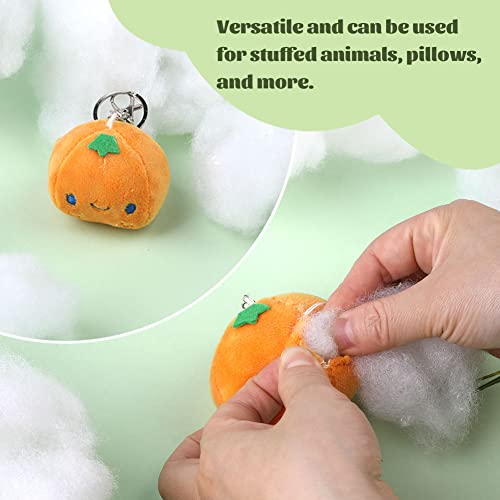 Image of BUTUZE 300g /10.5oz Polyfill Stuffing Fiber Fill, (2.1oz-4.4lb) White Premium Fiberfill Stuffing for Craft, High Resilience Crochet Stuffing, Stuffing for Stuffed Animals, Cotton Batting, Recyclable