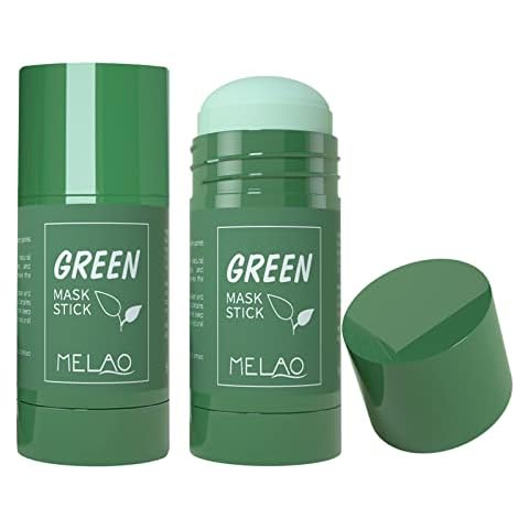 Green Tea Cleansing Mask Stick, 2Pcs Green Tea Mask, Poreless Deep Cleansing Clay Mask for Blackhead Remover, Skin Care, Oil Control, Moisturizing Green Tea Face Mask (2 Pack) Cover