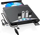 ブルーレイドライブ 外付けブルーレイプレーヤー USB-A/Type-C対応 BD/CD/DVD プレーヤー 再生/読み込み/書き込み/焼き対応 ポータブル Blu-ray ドライブblu-ray プレイヤーWindows 7-11 OS/Mac OS対応 bdドライブ 外付け.USB5V2A給電ケーブル付きdvdプレーヤー ブルーレイ対応 SY-711