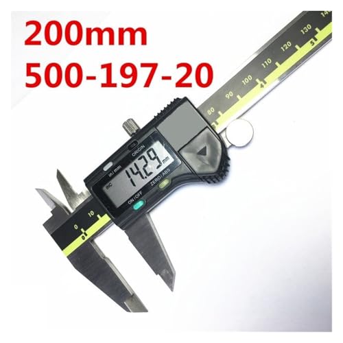 Calibrador digital calibre 200 mm de acero inoxidable electrónico con pantalla LCD 2