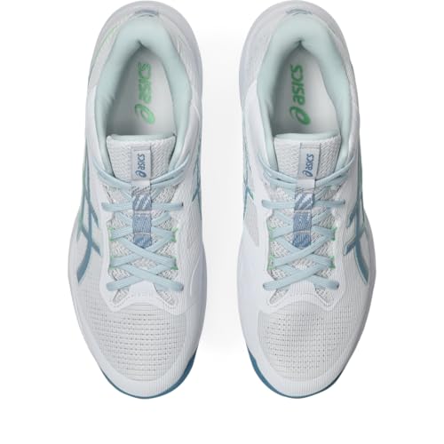 ASICS Men's Netburner Ballistic FlyteFoam Mid Top 4 Volleyball Shoes, 12, White/SABA Blue - image 6