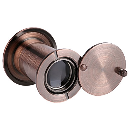 Mirilla para puerta de seguridad para el hogar en plata cepillada con vidrio óptico de alta tecnología, material sólido y cobre (barniz cobre oscuro) miniatura 7