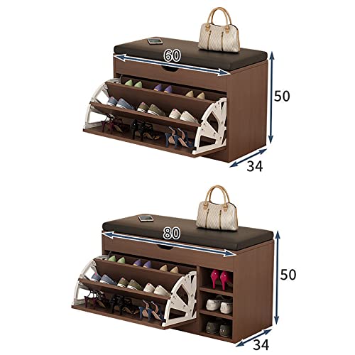Étagère à chaussures compacte de 60 cm et banc de rangement pour la chambre - 2