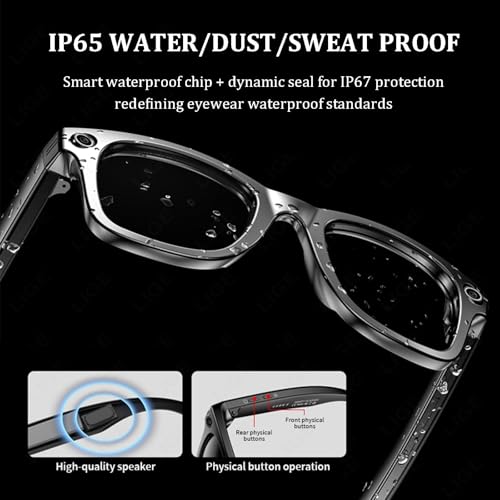 AI Smart Camera Glasses, 2MP Camera and Speaker for 720P HD Video & Immersive Audio, Multifunctional Smart Sunglasses, 12H Playtime, Chat GPT Bluetooth, Travel Meeting Trade Business(White) - Image 7