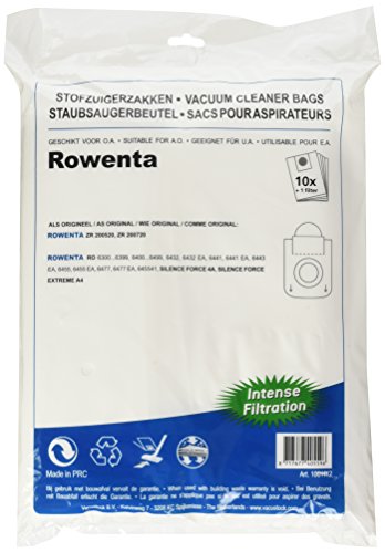 Lot de 10 sacs d'aspirateur pour Rowenta RO6432EA, RO6441EA, RO6451EA, RO6477EA Cover