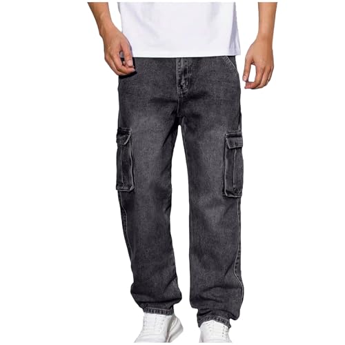 Pantalon cargo jean homme ample pour résoudre le manque de poches au quotidien