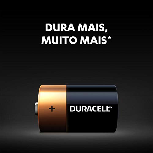 Pilha Alcalina Grande D Duracell, Duracell, D C/4, Copper And Black