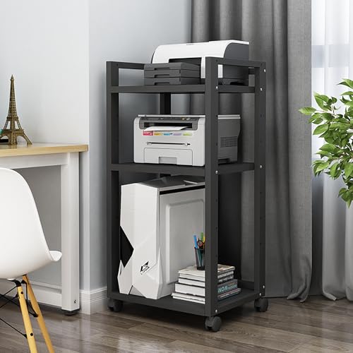 Torre de rack de madera para tocadiscos y soporte de altavoz móvil 2