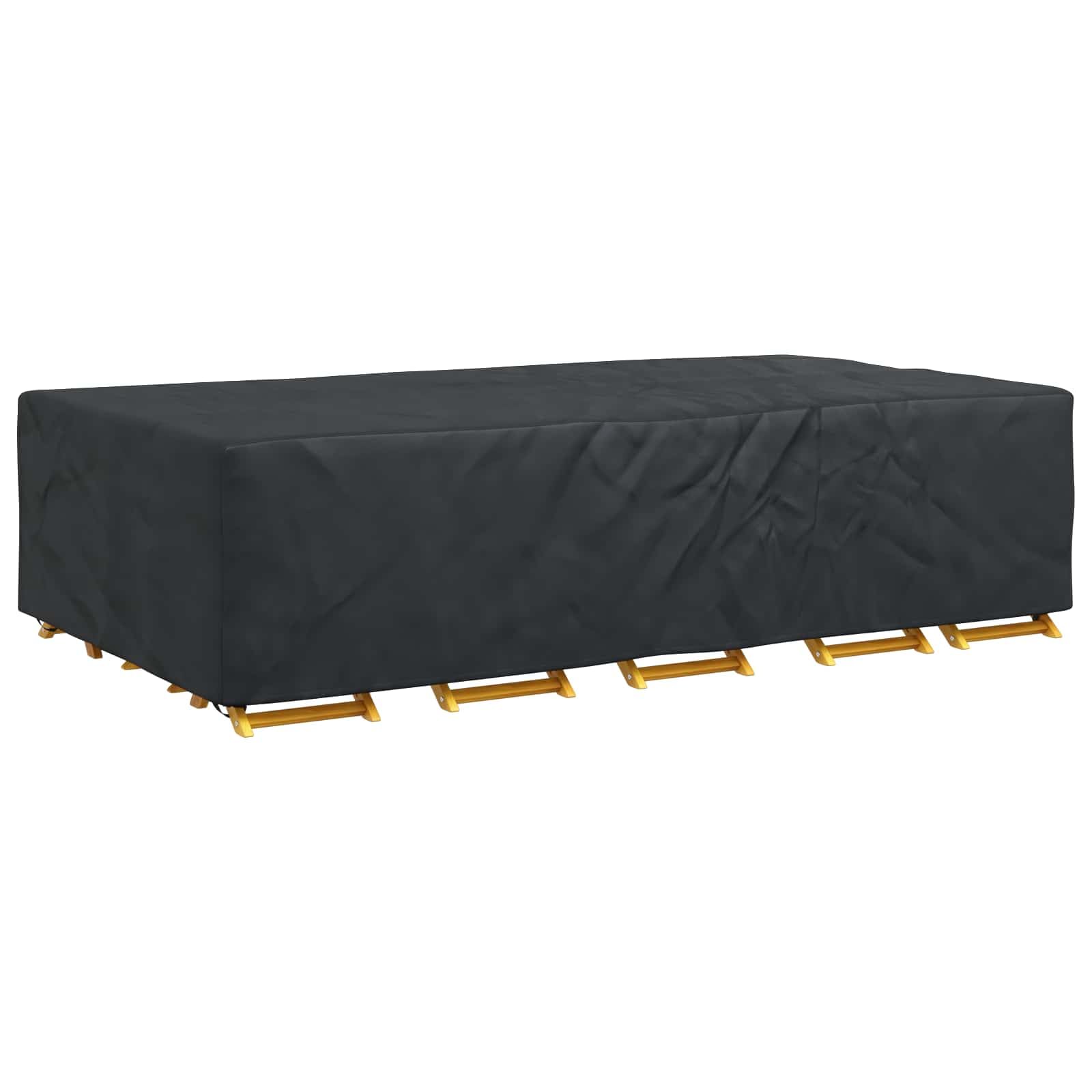 vidaXL Furniture Cover Plain Black 305 x 190 x 85 cm 210D, Garden and Terrace Cover, Modern, Waterproof Materials, Weather-Resistant Furniture Protection, Durable Outdoor Shield — image 1