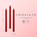 100% Beeswax Handmade Taper Candles (Cherry Red) - 8 Inch Smokeless Dripless Pair - Natural Subtle Honey Smell - Elegant Honeycomb Design by Galanta & Co.