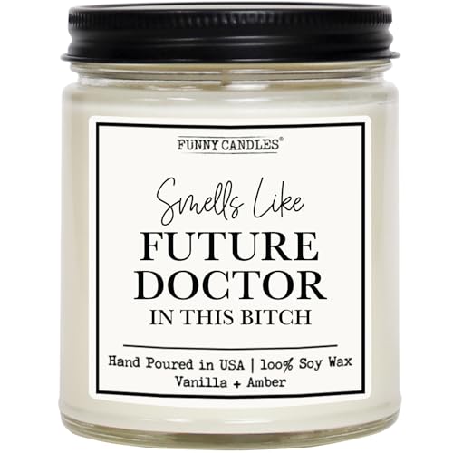 Funny Candles - Graduation – “Future Doctor in This B” – Vanilla Scented Soy Candle –...
