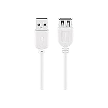 Goobay 96198 Prolunga cavo Hi-Speed USB 2.0 , cavo di prolunga per dispositivi con connessione USB , conduttore interno in rame (CU) , trasmissione dati 480Mbit, s , doppia schermatura , 1,8m