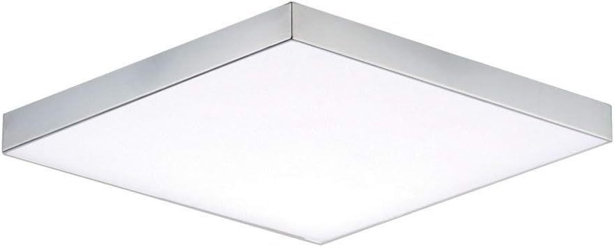Maxim Lighting Trim 6.5" 1-Light Flush Mount | Polished Chrome Finish | White Polycarbonate Shade | Transitional Flush Mount | Ideal for Bedrooms, Hallways & Entryways | Dimmable | 57667WTPC