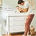 Little Seeds Clover 3-Drawer Dresser, True White