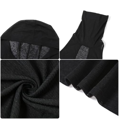 SINROYEE Vestido longo feminino com fenda alta, sexy, sem mangas, recortado, colado ao corpo, festa,