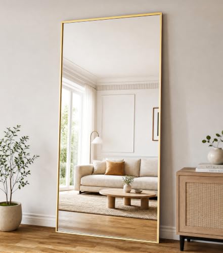 Image of Koonmi 71 inchx28 inch Floor Mirror Full Length, Large Gold Mirror