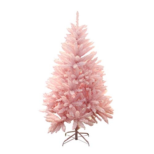 Árbol de Navidad rosa para decorar salones modernos y pisos pequeños con encanto