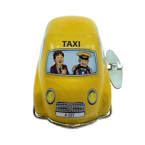 Taxi Amarillo Clásico de Juguete de Lata con Mecanismo miniatura 3