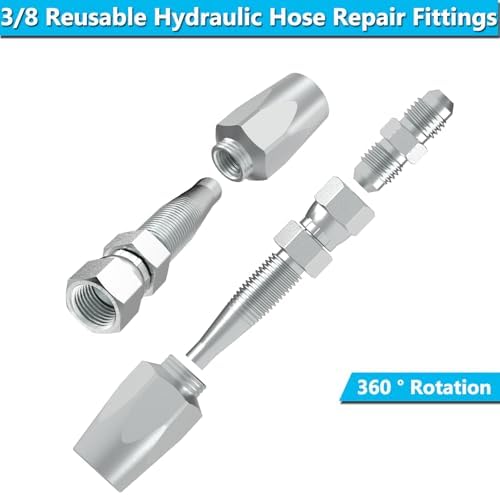 Reusable Hydraulic Hose Field Repair Fittings Kit (3/8-2PCS) - 3