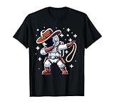 Dabbing Astronaut Cowboy Space Halloween Costume Men Kids T-Shirt