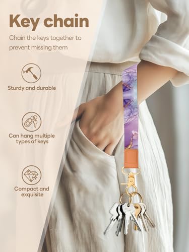 Image of Wristlet Keychain for Women and Men, Key Chain Holder, Wrist Lanyard for Keys