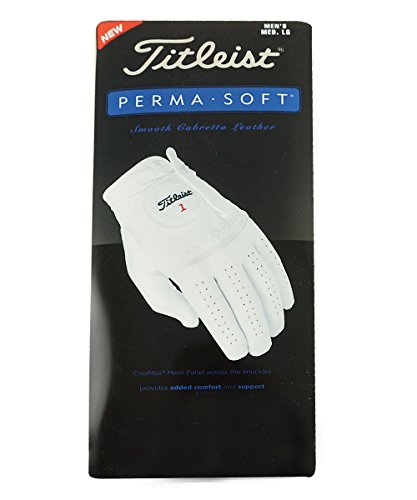 Titleist Perma-Soft Mens REG LH Pearl, White, Small