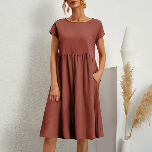 Robe tee-shirt ample en lin premium au tombé fluide unique - 2