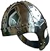 ebas Mild Steel Viking Helmet, Norse Warrior Reenactment Larp Helmet - Historical Medieval Adult Costume Headwear