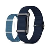 KSIX Vitalis Go Pulsera Inteligente sin Pantalla, Smartband con Monitor de frecuencia cardíaca, oxígeno, Temperatura, sueño y estrés, 5 ATM, 40 días autonomía, 2 Correas Azul Marino y Azul Cielo