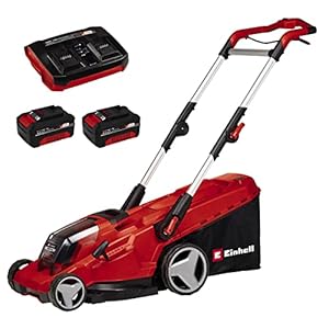 Einhell Accu Grasmaaier RASARRO 36/40 Kit Power X-Change (36 V, maaibreedte 40 cm, tot 500 m², koolborstelloos, opvangbak van 50 L, maaihoogte 25-75 mm, incl. 2x 4.0Ah + 1x DUO-lader)