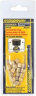 Eazypower Corporation 39436 1/4-Inch Flat Head Oak Plug (Pack of 20)